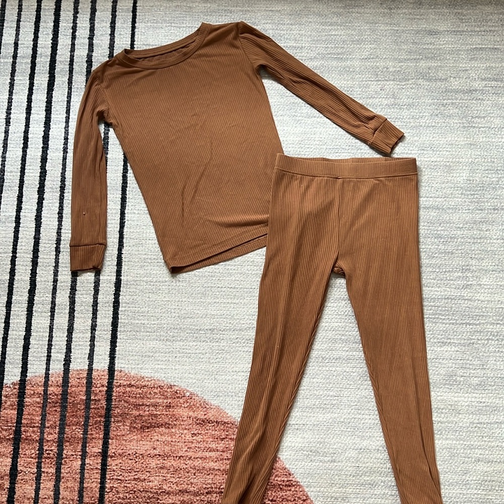 Little Sleepies Ribbed Pajama Set